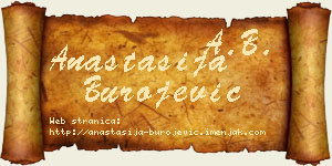 Anastasija Burojević vizit kartica